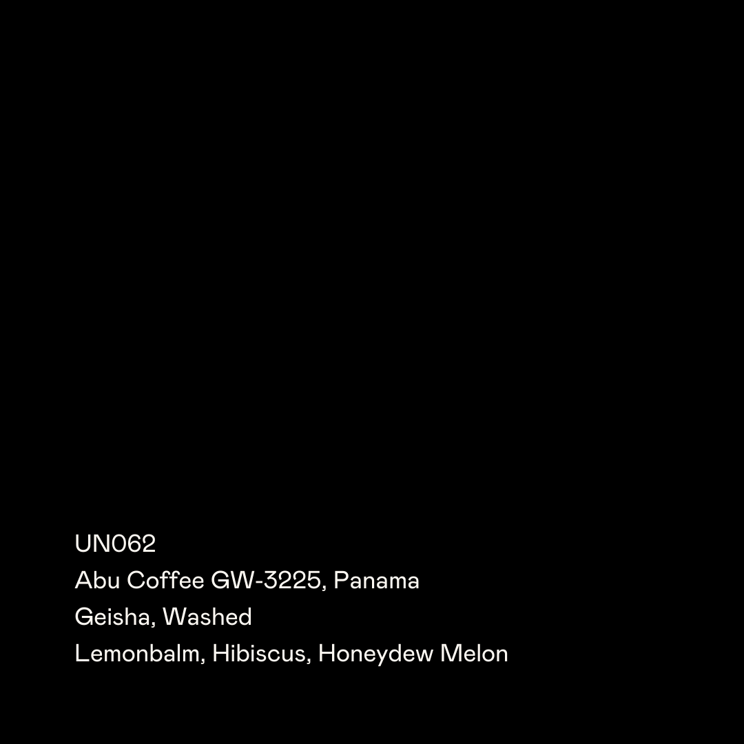 UN062 - Abu Coffee GW-3225, Geisha Washed