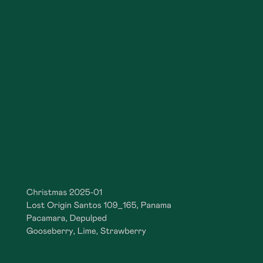 Christmas 2025-01 - Lost Origin Santos 109_165, Pacamara Depulped