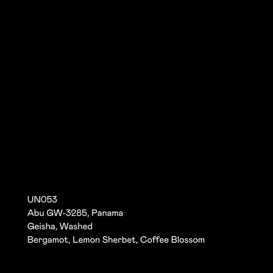UN053 - Abu GW-3285, Geisha Washed